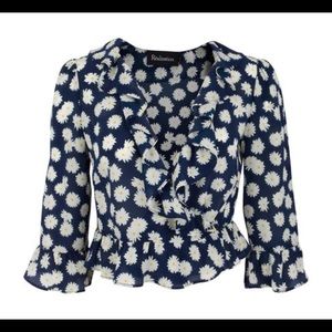 Realisation Par The Cher Daisy wrap style crop top